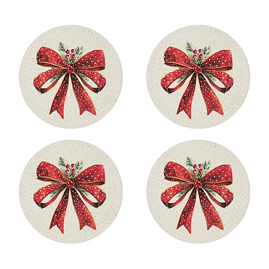 Avanti Christmas Ribbon 4-pc.Placemat