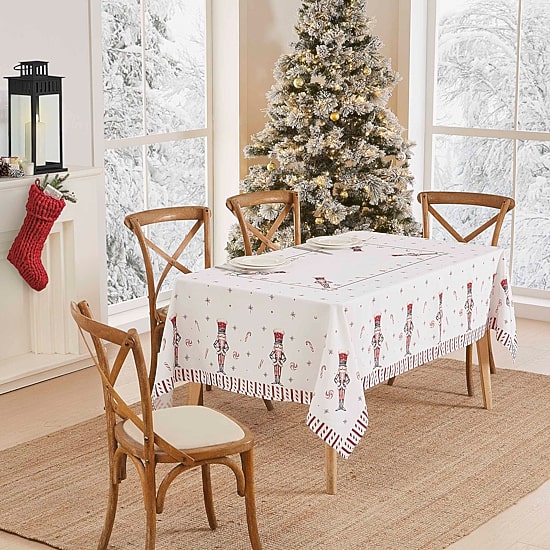 Avanti Nutcracker Candy Holiday Tablecloth