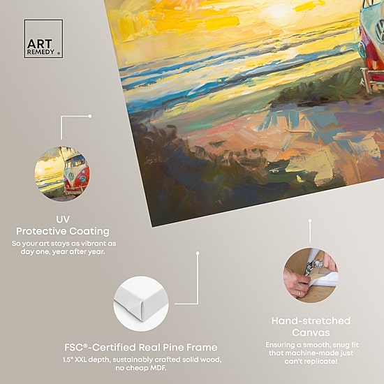 ART REMEDY® "Memories At The Beach" Giclee Entertainment And Hobbies Canvas Art