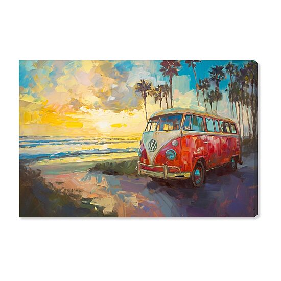ART REMEDY® "Memories At The Beach" Giclee Entertainment And Hobbies Canvas Art