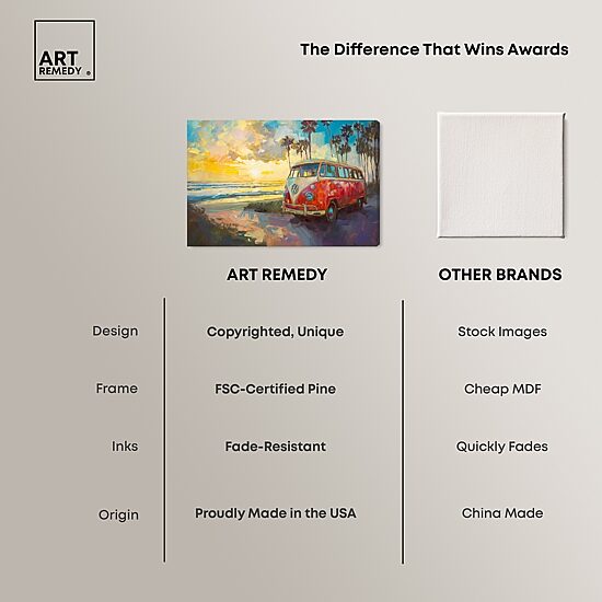 ART REMEDY® "Memories At The Beach" Giclee Entertainment And Hobbies Canvas Art