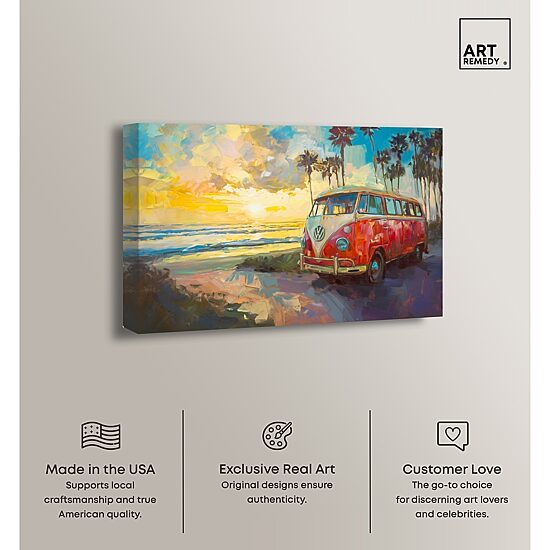 ART REMEDY® "Memories At The Beach" Giclee Entertainment And Hobbies Canvas Art