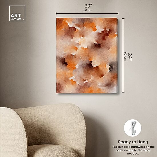ART REMEDY® "Dried Peach In Caramel Syrup" Giclee Abstract Canvas Art