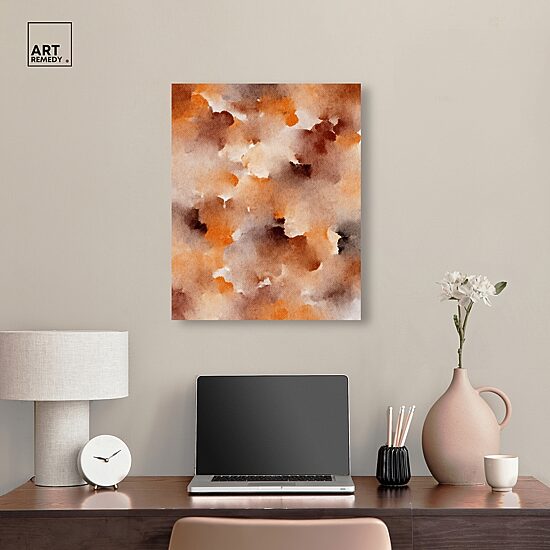 ART REMEDY® "Dried Peach In Caramel Syrup" Giclee Abstract Canvas Art