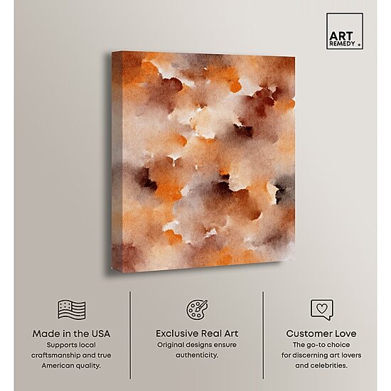 ART REMEDY® "Dried Peach In Caramel Syrup" Giclee Abstract Canvas Art