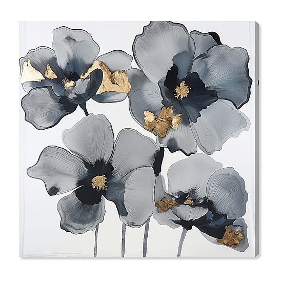 ART REMEDY® "Drama Flora" Giclee Floral And Botanical Canvas Art