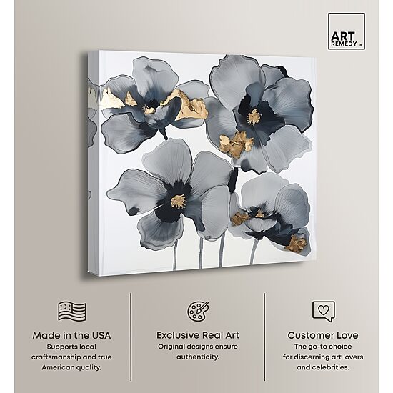 ART REMEDY® "Drama Flora" Giclee Floral And Botanical Canvas Art