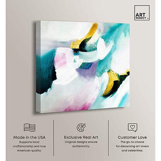 ART REMEDY® "Still Violas Ii" Giclee Abstract Canvas Art