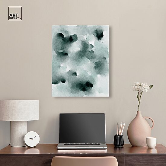 ART REMEDY® "Diluted Smoke In The Snow" Giclee Abstract Canvas Art