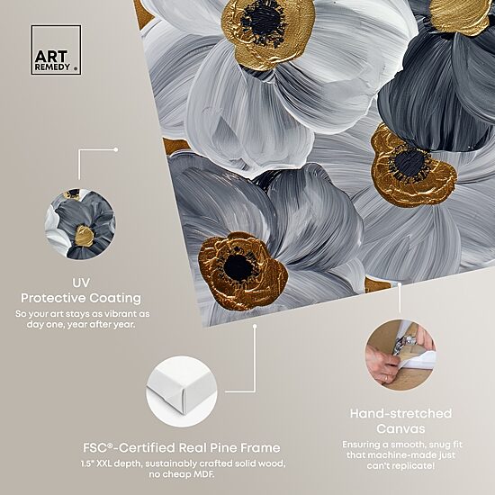 ART REMEDY® "Fields And Fields" Giclee Floral And Botanical Canvas Art