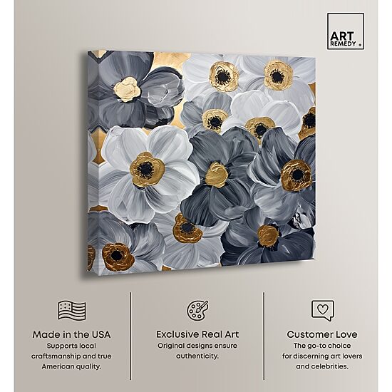 ART REMEDY® "Fields And Fields" Giclee Floral And Botanical Canvas Art