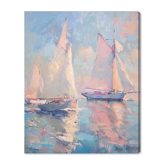 ART REMEDY® "Set Sail" Giclee Nautical And Coastal Canvas Art