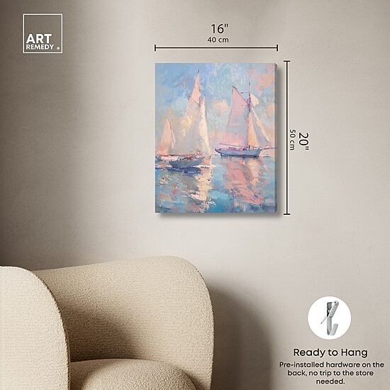 ART REMEDY® "Set Sail" Giclee Nautical And Coastal Canvas Art