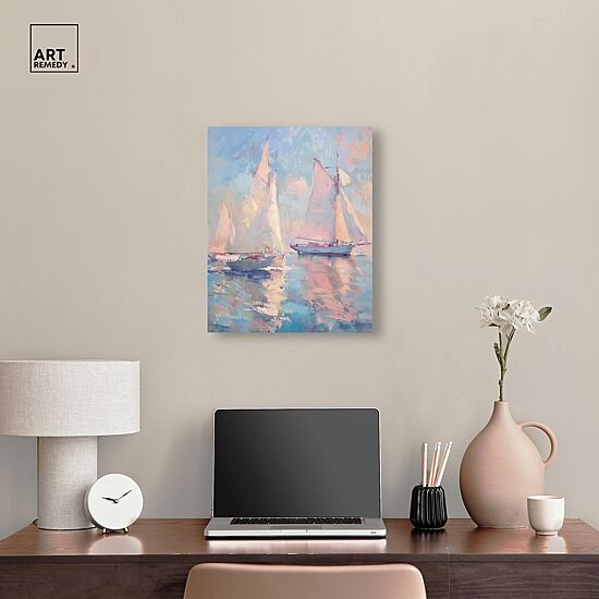 ART REMEDY® "Set Sail" Giclee Nautical And Coastal Canvas Art
