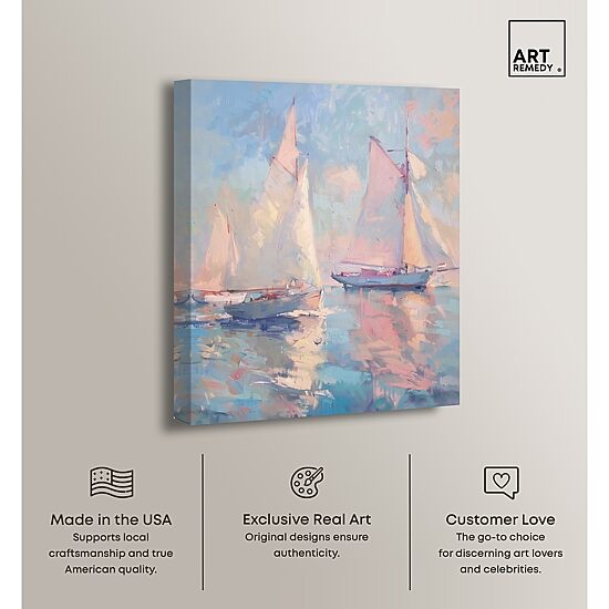 ART REMEDY® "Set Sail" Giclee Nautical And Coastal Canvas Art