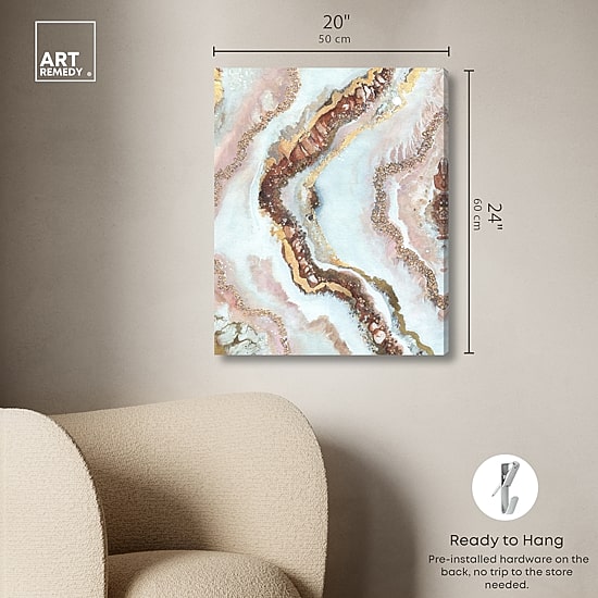 ART REMEDY® "Blush Geode" Giclee Abstract Canvas Art