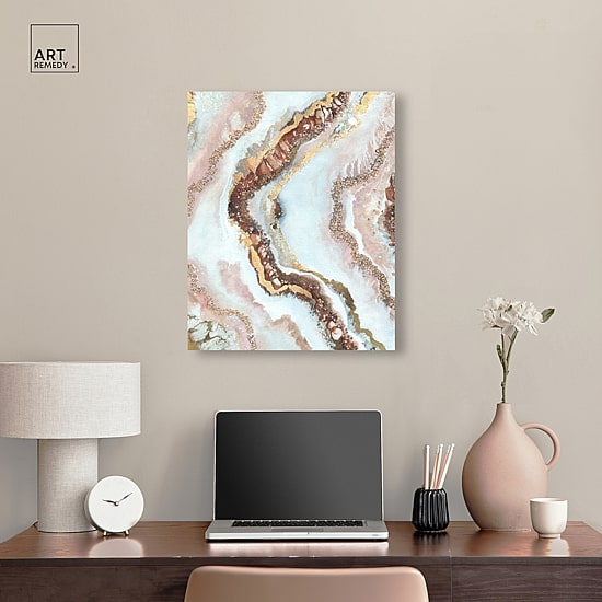 ART REMEDY® "Blush Geode" Giclee Abstract Canvas Art