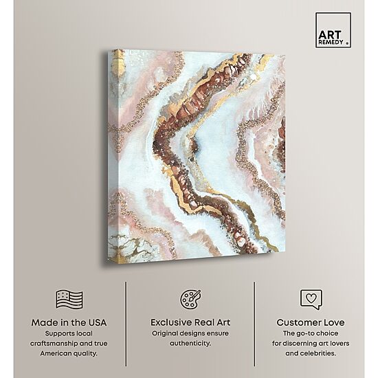 ART REMEDY® "Blush Geode" Giclee Abstract Canvas Art