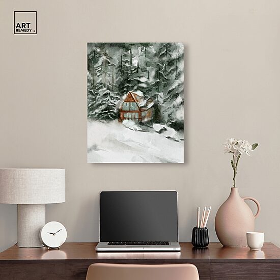 ART REMEDY® "Winter In December" Giclee Nature And Landscape Canvas Art