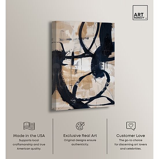 ART REMEDY® "Flowing Ii" Giclee Abstract Canvas Art