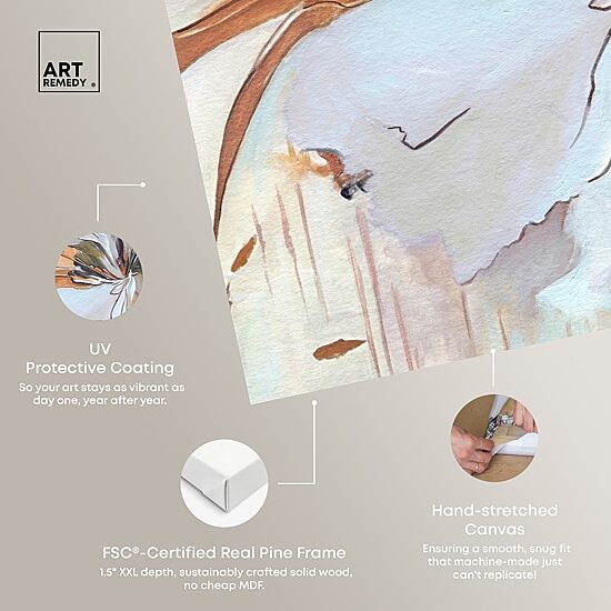 ART REMEDY® "Golden Aesthetic" Giclee Abstract Canvas Art