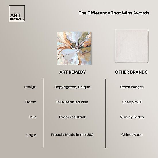 ART REMEDY® "Golden Aesthetic" Giclee Abstract Canvas Art