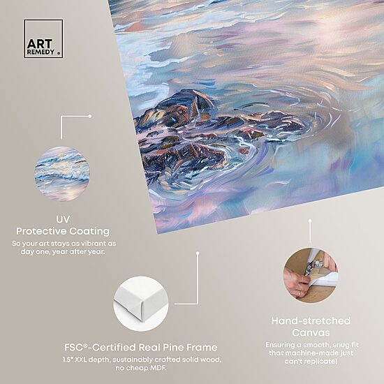 ART REMEDY® "Dreamy Shoreline" Giclee Nature And Landscape Canvas Art