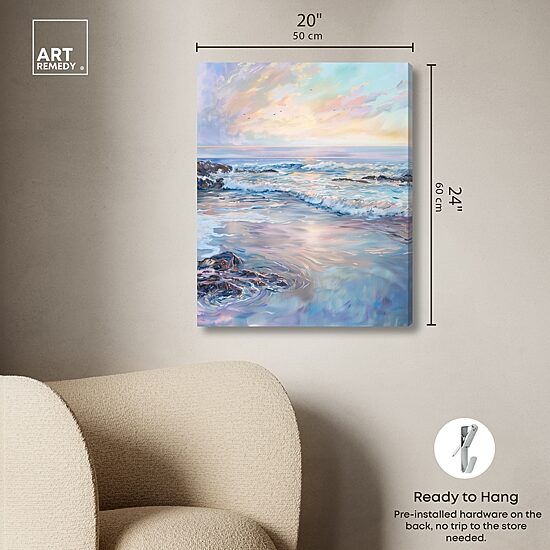 ART REMEDY® "Dreamy Shoreline" Giclee Nature And Landscape Canvas Art