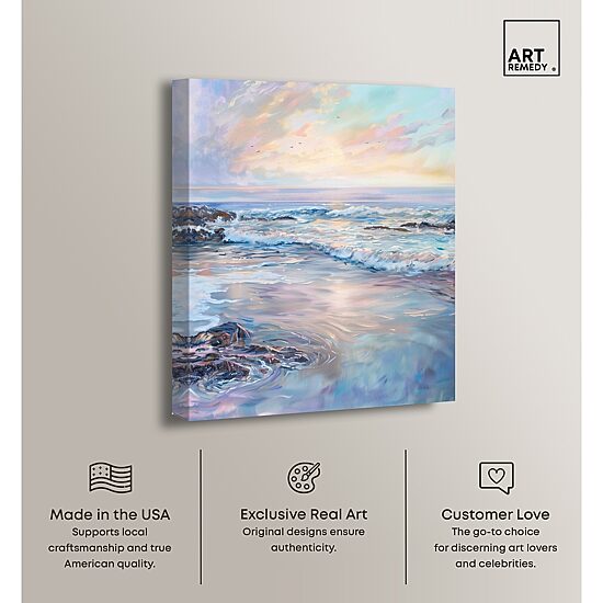 ART REMEDY® "Dreamy Shoreline" Giclee Nature And Landscape Canvas Art