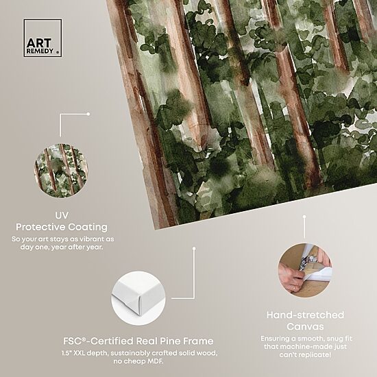 ART REMEDY® "Wildy Forest" Giclee Nature And Landscape Canvas Art
