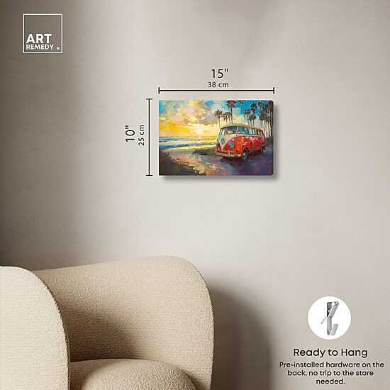 ART REMEDY® "Memories At The Beach" Giclee Entertainment And Hobbies Canvas Art