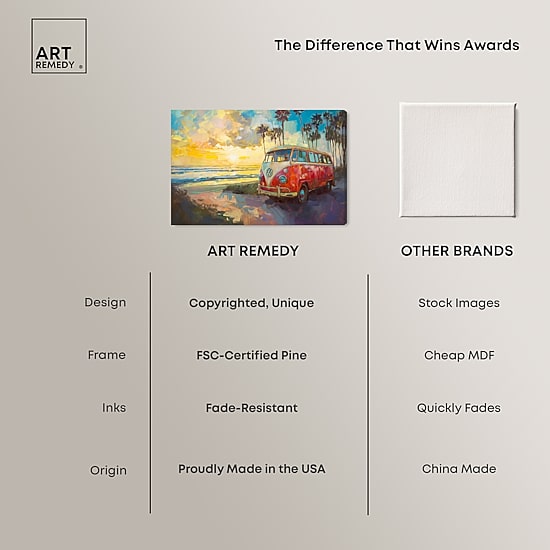 ART REMEDY® "Memories At The Beach" Giclee Entertainment And Hobbies Canvas Art