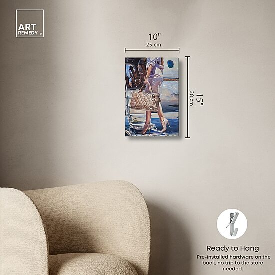 ART REMEDY® "Her Private Jet" Giclee Abstract Canvas Art