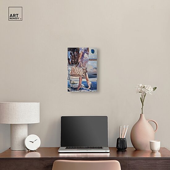 ART REMEDY® "Her Private Jet" Giclee Abstract Canvas Art