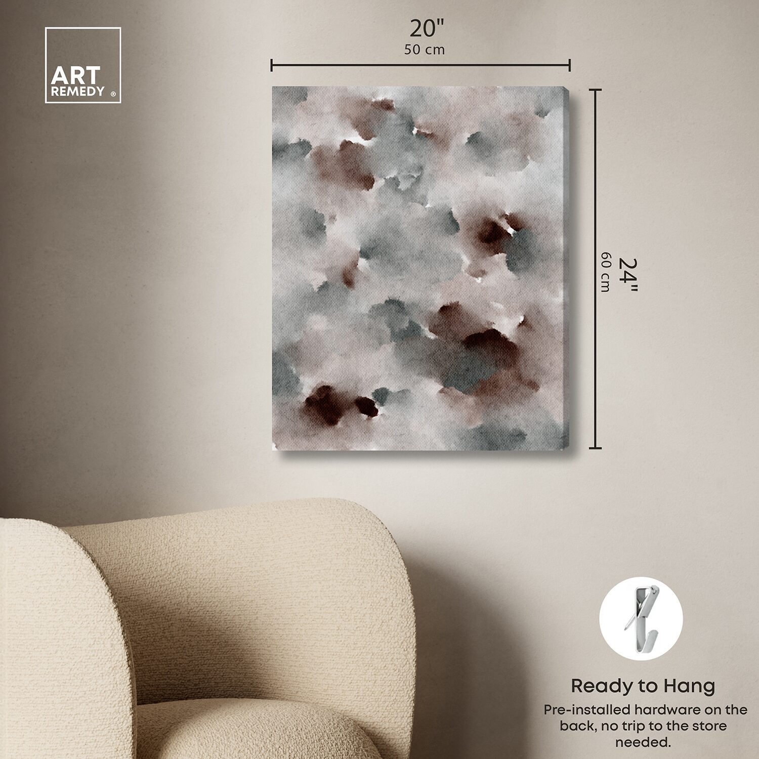 ART REMEDY® "The Winter February" Giclee Abstract Canvas Art