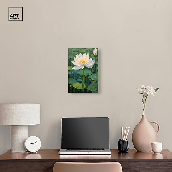 ART REMEDY® "This Is My Waterlily" Giclee Floral And Botanical Canvas Art