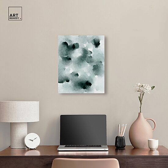 ART REMEDY® "Diluted Smoke In The Snow" Giclee Abstract Canvas Art