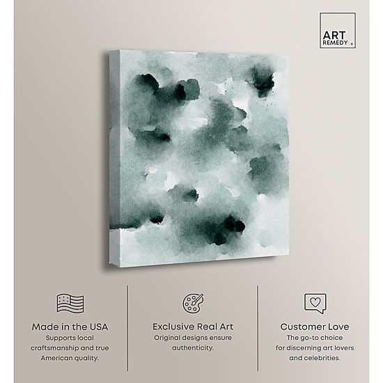 ART REMEDY® "Diluted Smoke In The Snow" Giclee Abstract Canvas Art