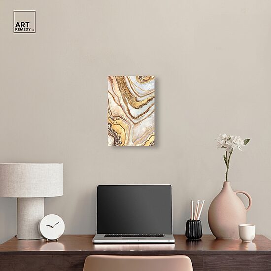 ART REMEDY® "Golden Lines" Giclee Abstract Canvas Art