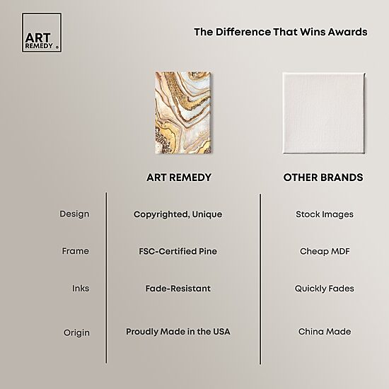 ART REMEDY® "Golden Lines" Giclee Abstract Canvas Art