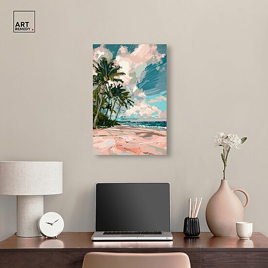 ART REMEDY® "Palms Under The Sun" Giclee Nature And Landscape Canvas Art