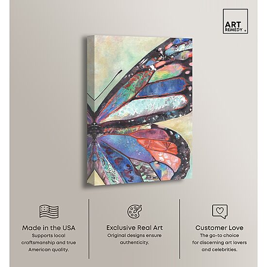ART REMEDY® "Butterfly Part Ii" Giclee Animals Canvas Art