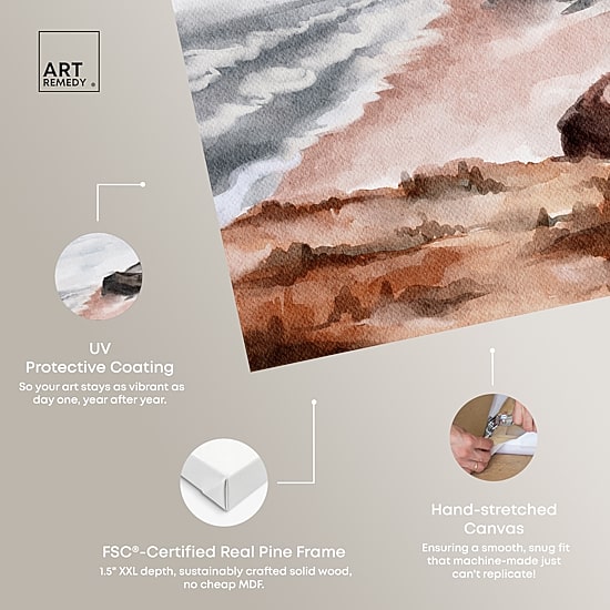 ART REMEDY® "Close To The Harbour" Giclee Nature And Landscape Canvas Art
