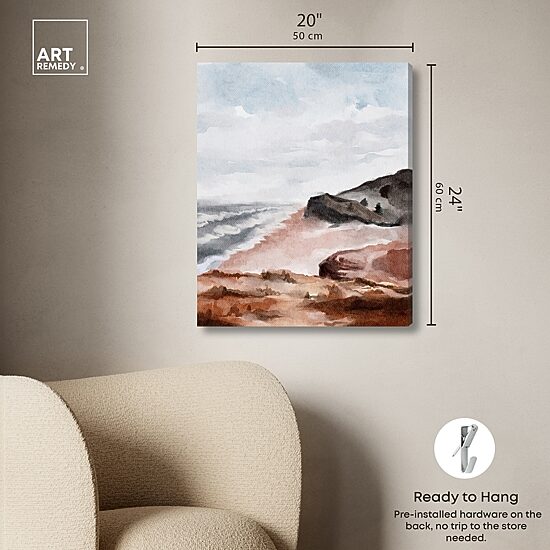 ART REMEDY® "Close To The Harbour" Giclee Nature And Landscape Canvas Art