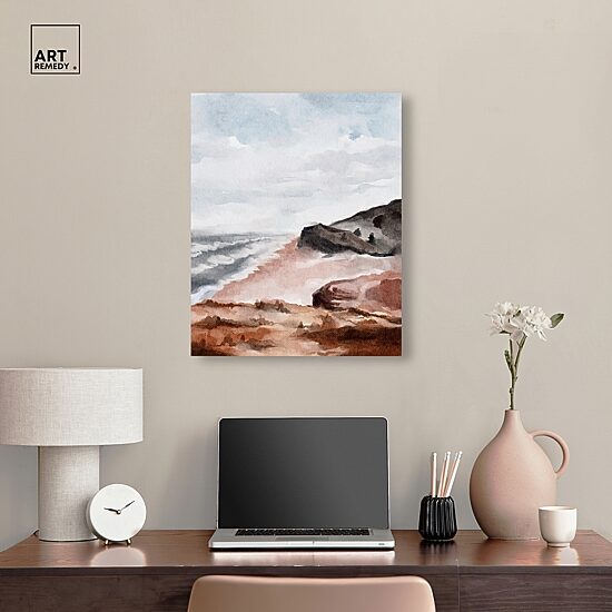 ART REMEDY® "Close To The Harbour" Giclee Nature And Landscape Canvas Art