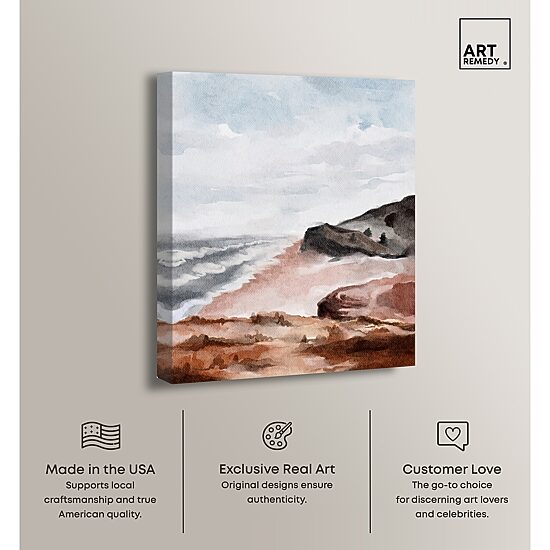 ART REMEDY® "Close To The Harbour" Giclee Nature And Landscape Canvas Art