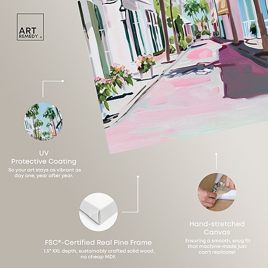 ART REMEDY® "Down The Avenue" Giclee Cities And Skylines Canvas Art