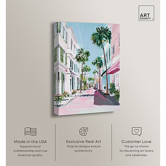 ART REMEDY® "Down The Avenue" Giclee Cities And Skylines Canvas Art