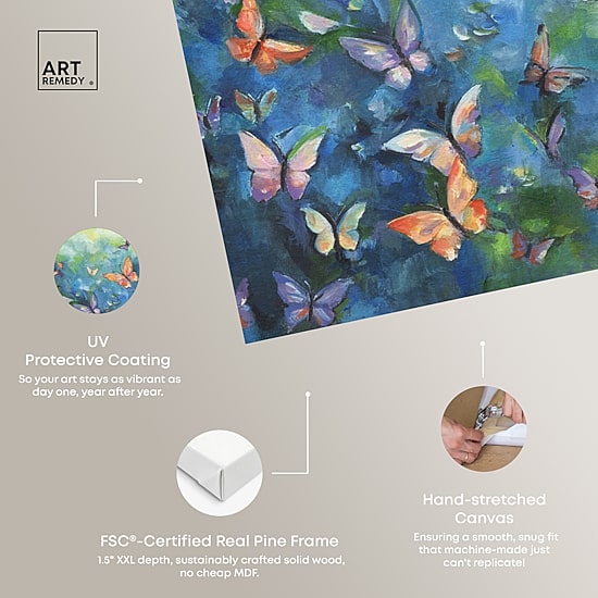 ART REMEDY® "Aesthetic Butterflies" Giclee Animals Canvas Art