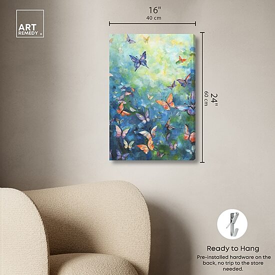 ART REMEDY® "Aesthetic Butterflies" Giclee Animals Canvas Art